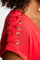 Short-sleeved t-shirt red women