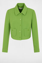 Short buttoned jacket aniseed green women