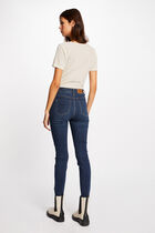 Short-sleeved t-shirt with V-neck ivory women