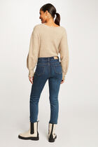 Jeans slim taille haute denim stone femme