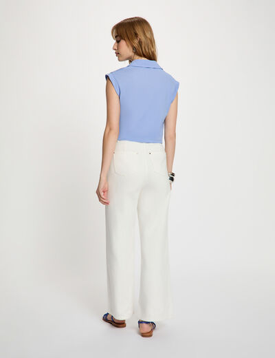 Sleeveless blouse lavender blue women
