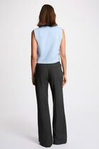 Sleeveless embroidered sweater sky blue women