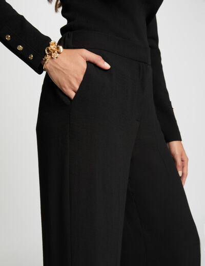 Flowy wide-leg trousers black women
