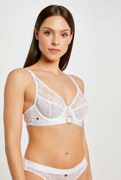 Underwire bra white ladies'