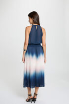 Pleated long dress multicolor women