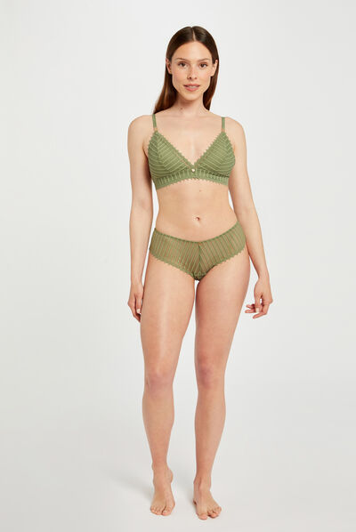 Lace shorties khaki green ladies'