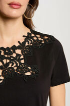 T-shirt manches courtes noir femme