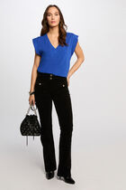 T-shirt manches courtes bleu electrique femme