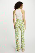 Printed fitted trousers multicolored women