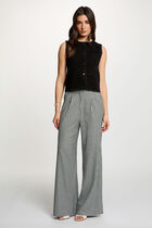 Fitted cardigan with round neck black women
