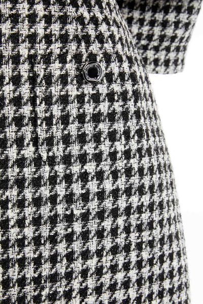 A-line skirt with houndstooth print black ladies'
