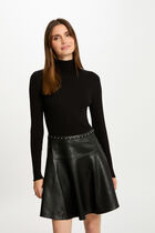 Mini skater 2 in 1 dress black women