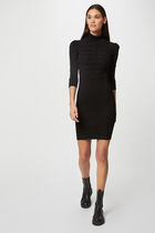 Fitted jumper dress with turtleneck black women