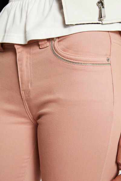Slim jeans with stretch effect antique pink ladies'