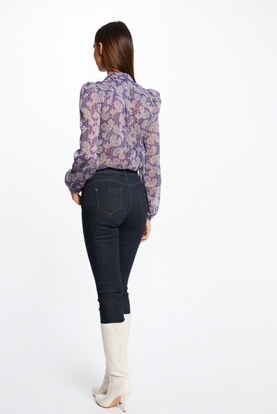 Long-sleeved printed shirt multico ladies'