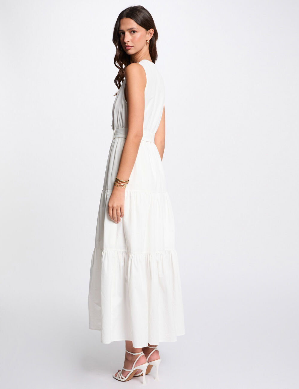 Maxi straight dress white women