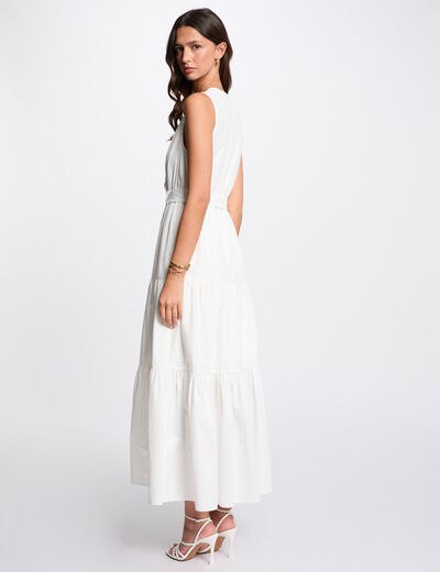 Maxi straight dress white women
