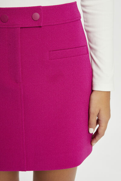 High-waisted A-line skirt raspberry ladies'