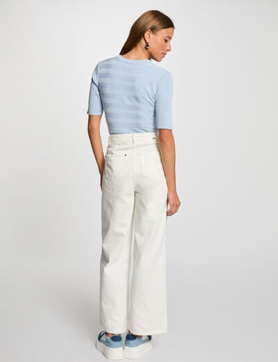 Jumper with short sleeves sky blue women