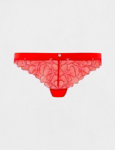 Lace Brazilian briefs red women