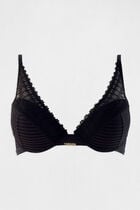 Padded bra black ladies'