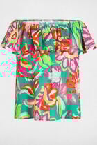 Printed sleeveless top multicolor women