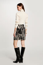 Ribbed jumper turtleneck ivory women