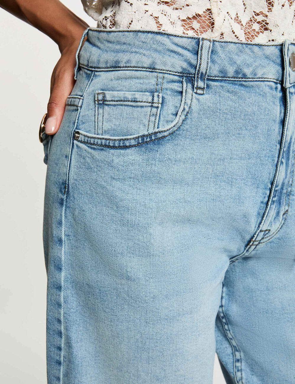heavy stone wash denim women
