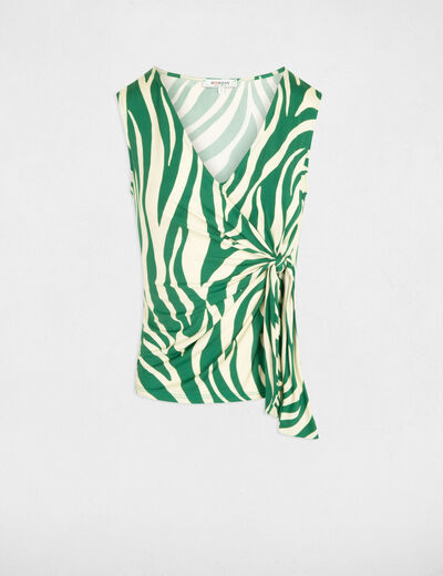 Vest top zebra print multico ladies'