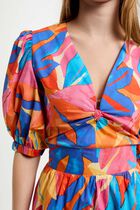 Printed mini A-line dress multicolor women