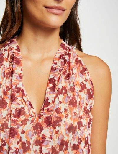 Sleeveless blouse with abstract print multico ladies'