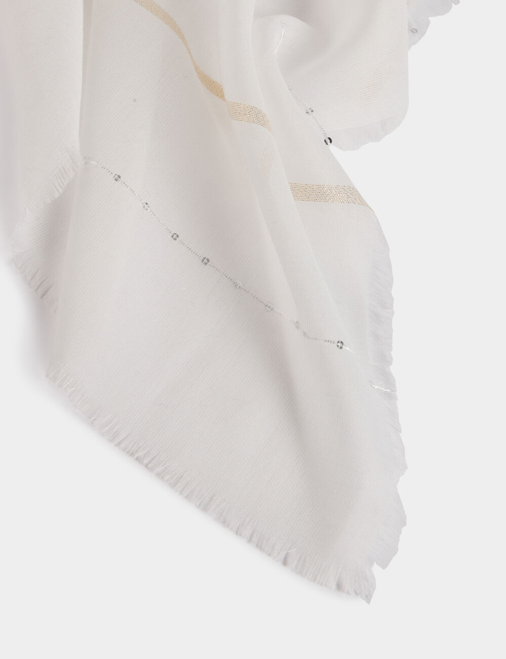 Scarf with sequins white women