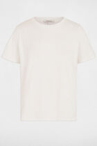 Embroidered round neck t-shirt white women