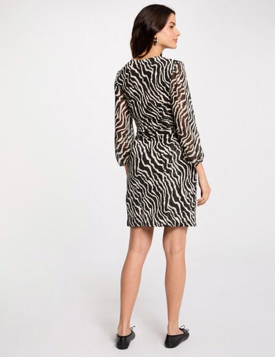 Printed wrap dress multicolor women