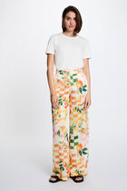 Embroidered round neck t-shirt white women