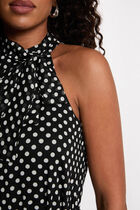Flowy dress with high neck black women