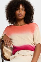 Pull manches 3/4 imprimé multicolore femme