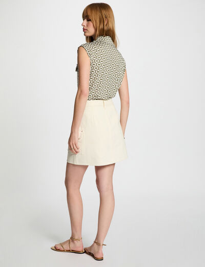 Short-sleeved blouse white women