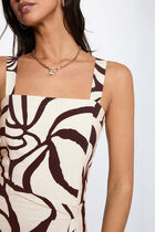 Pleated long dress multicolor women