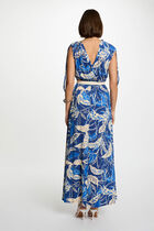 Robe longue droite imprimée multicolore femme