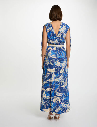 Printed maxi straight dress multicolor women