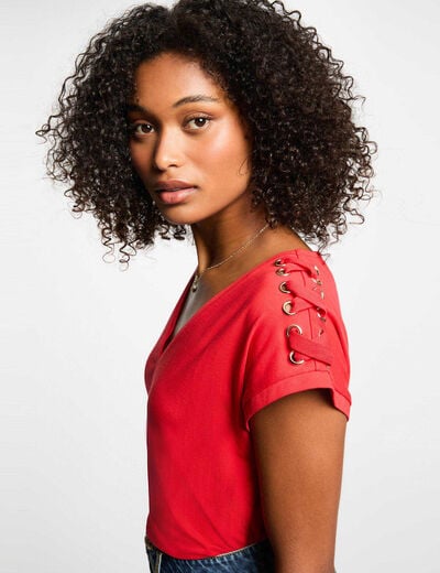 Short-sleeved t-shirt red women