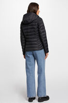 Padded jacket with hood black women