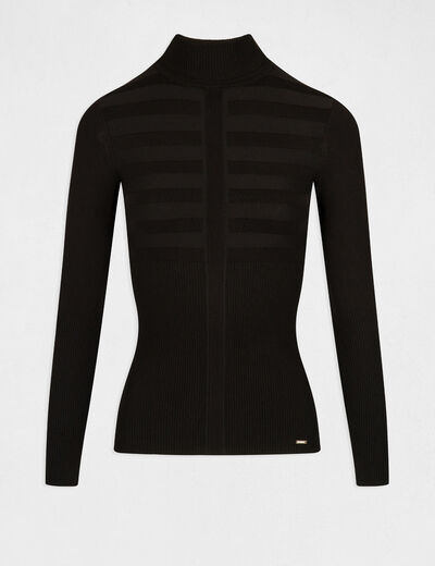 Long-sleeved jumper turtleneck black women