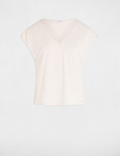 Short-sleeved t-shirt ivory women
