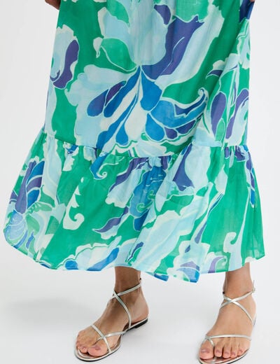 Printed maxi skirt multicolor women
