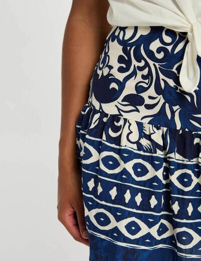 Printed mini skirt multicolor women