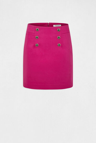 Straight skirt with buttons raspberry ladies'