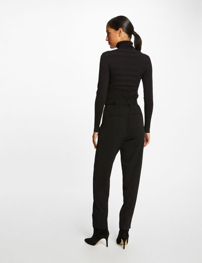 Long-sleeved jumper turtleneck black ladies'