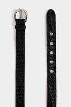 Ceinture métallisée noir femme